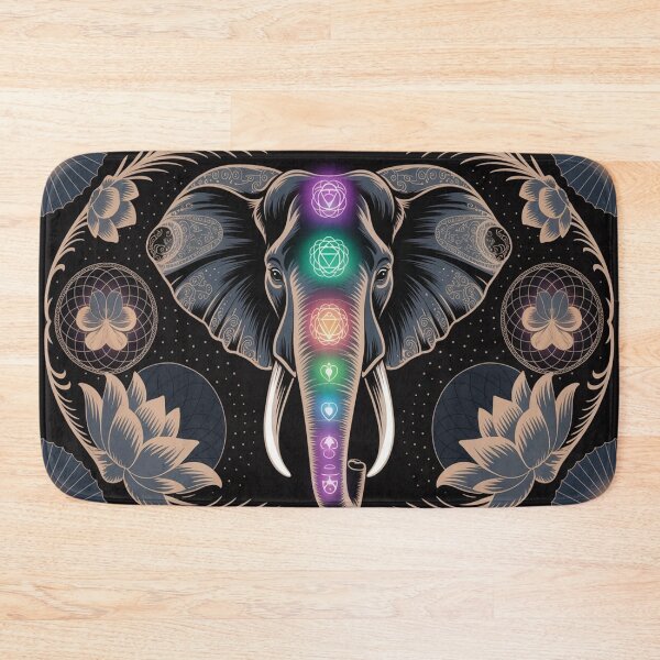 Item preview, Mandala Sacred Elephant - Spiritual Chakra & Lotus Boho Design In Purple & Gold designed and sold by M&M Lifestyle Hub.