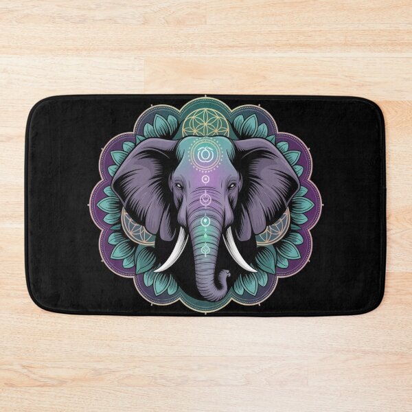 Item preview, Mandala Sacred Elephant - Spiritual Chakra & Lotus Boho Design In Purple & Gold designed and sold by M&M Lifestyle Hub.