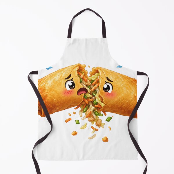 Item preview, Sad Split Spring Roll Cartoon Character with Spilling Filling designed and sold by jgvisualarts.