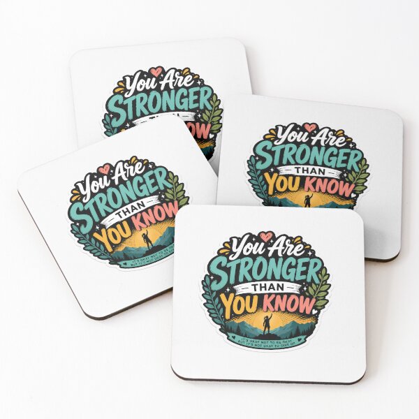 Item preview, You Are Stronger Than You Know – Inspirational Mental Health Quote Sticker designed and sold by Softbear Atelier.