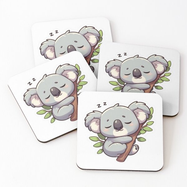Item preview, Kawaii Sleeping Koala Sticker - Cute Baby Animal Art designed and sold by ZYNORAworld.