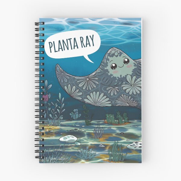 Item preview, Planta Ray – Floral Pattern Stingray Cartoon Ocean Illustration designed and sold by EmeraldeaArt.
