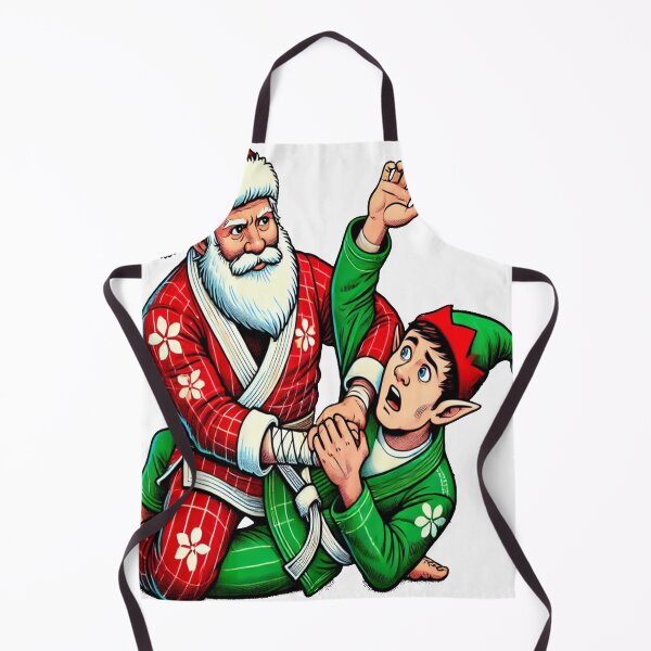 Item preview, Santa vs Elf Funny BJJ Christmas Submission Art designed and sold by RariTeesShop.