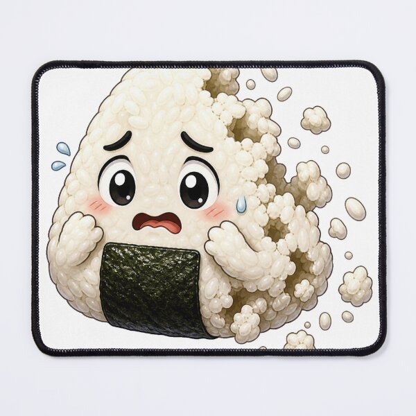 Item preview, Crumbling Onigiri Rice Ball Cartoon Character in Panic designed and sold by jgvisualarts.