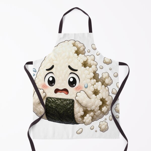 Item preview, Crumbling Onigiri Rice Ball Cartoon Character in Panic designed and sold by jgvisualarts.