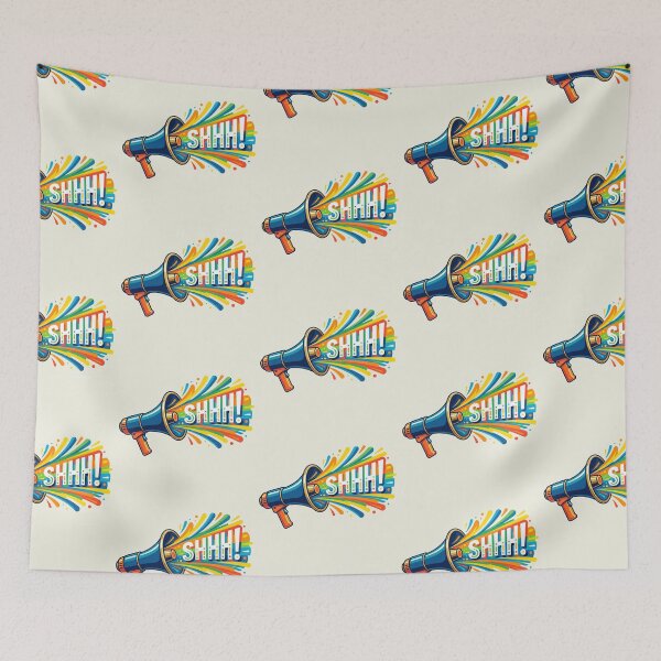 Item preview, Funny Teacher Gift Loud Shhh Megaphone Classroom Humor designed and sold by AkDesign022.