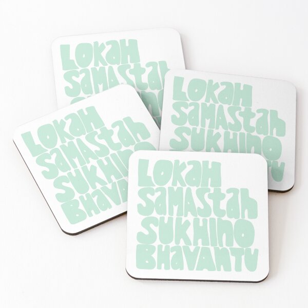 Item preview, Lokah Samastah Sukhino Bhavantu Mantra Green designed and sold by wordznart.