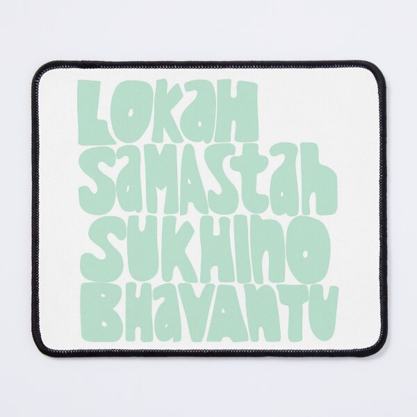 Item preview, Lokah Samastah Sukhino Bhavantu Mantra Green designed and sold by wordznart.