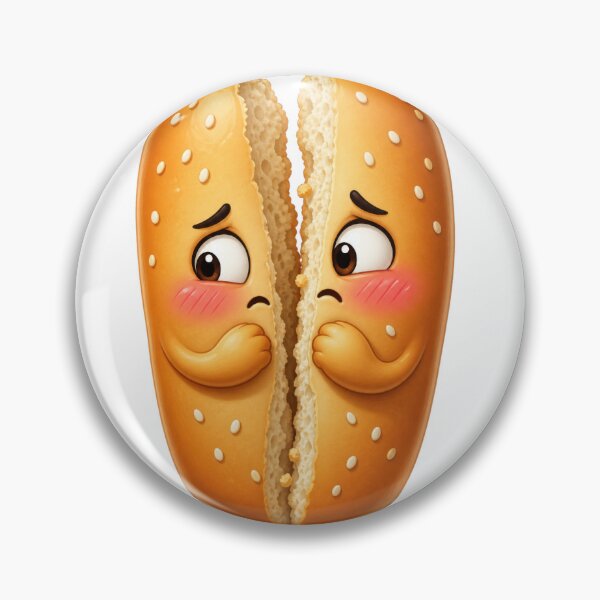 Item preview, Sad Split Sesame Bagel Cartoon Character Illustration designed and sold by jgvisualarts.