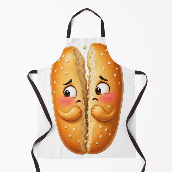 Item preview, Sad Split Sesame Bagel Cartoon Character Illustration designed and sold by jgvisualarts.