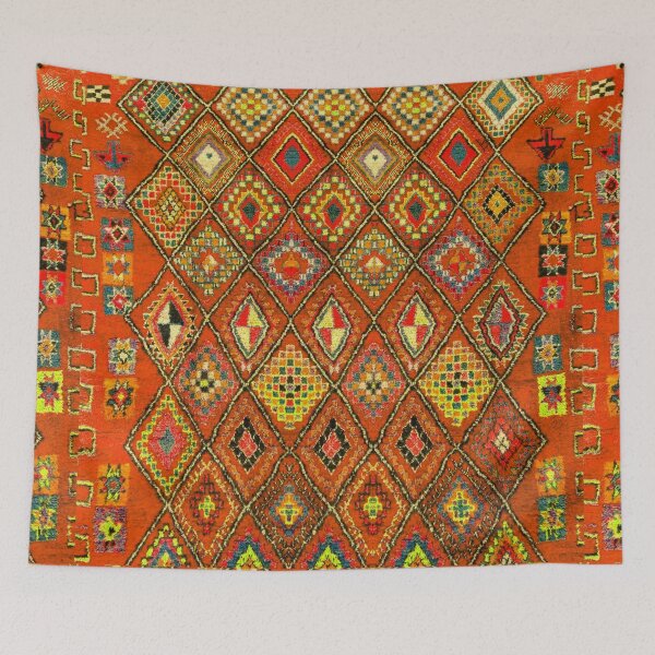 Item preview, Orange Bohemian Carpet Design designed and sold by SpaceBazaar.