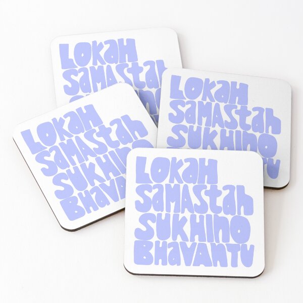 Item preview, Lokah Samastah Sukhino Bhavantu Mantra Purple designed and sold by wordznart.