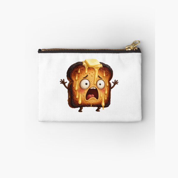 Item preview, Terrified Burnt Toast Cartoon Character Melting with Butter designed and sold by jgvisualarts.