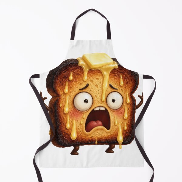 Item preview, Terrified Burnt Toast Cartoon Character Melting with Butter designed and sold by jgvisualarts.