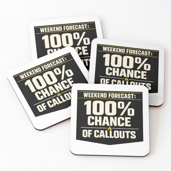 Item preview, Weekend Forecast 100% Chance of Callouts Funny Electrician Shirt designed and sold by The Daily Goods.