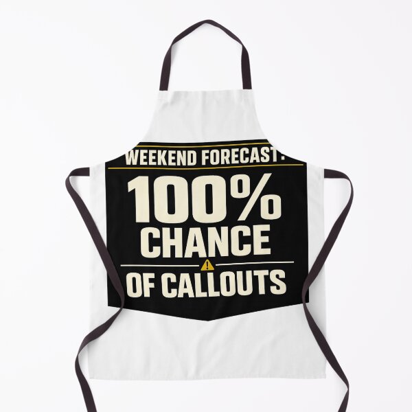 Item preview, Weekend Forecast 100% Chance of Callouts Funny Electrician Shirt designed and sold by The Daily Goods.