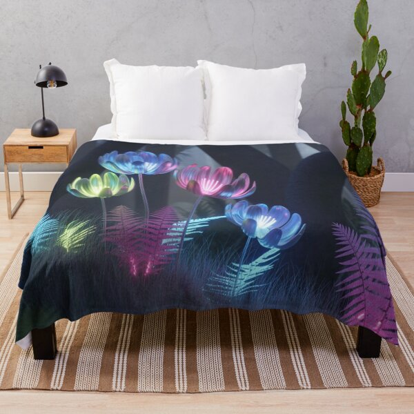 Item preview, Futuristic Rainforest - Neon Vines & Holographic Animals - Cyberpunk Aesthetic - Dark Teal & Pink Lighting designed and sold by M&M Lifestyle Hub.