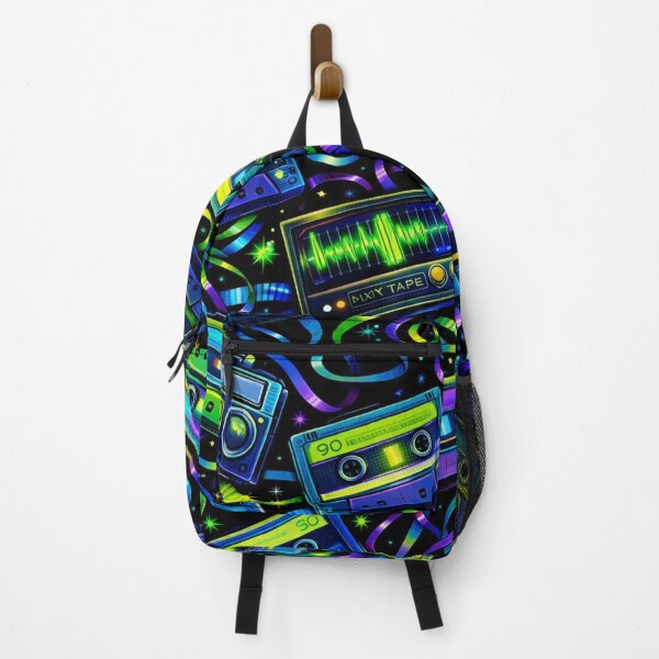 Item preview, Neon Psychedelic Cassette Tape Pattern designed and sold by ITSimagination.