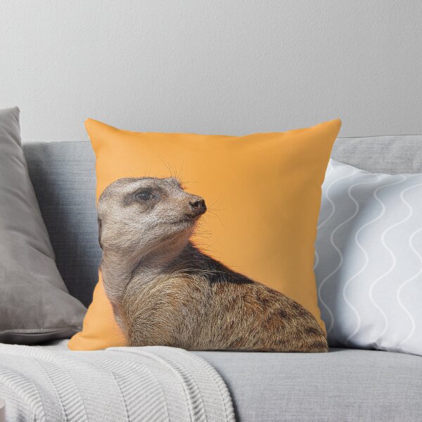 Item preview, Meerkat Portrait Close-Up on Orange Background designed and sold by RastislavS.