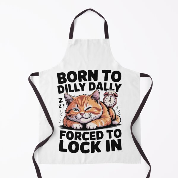 Item preview, Born to Dilly Dally – Lazy Cat Humor Design T-Shirt designed and sold by MerchlyMike.