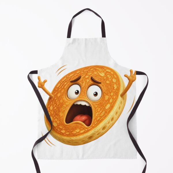 Item preview, Terrified Pancake Cartoon Character with Screaming Expression designed and sold by jgvisualarts.