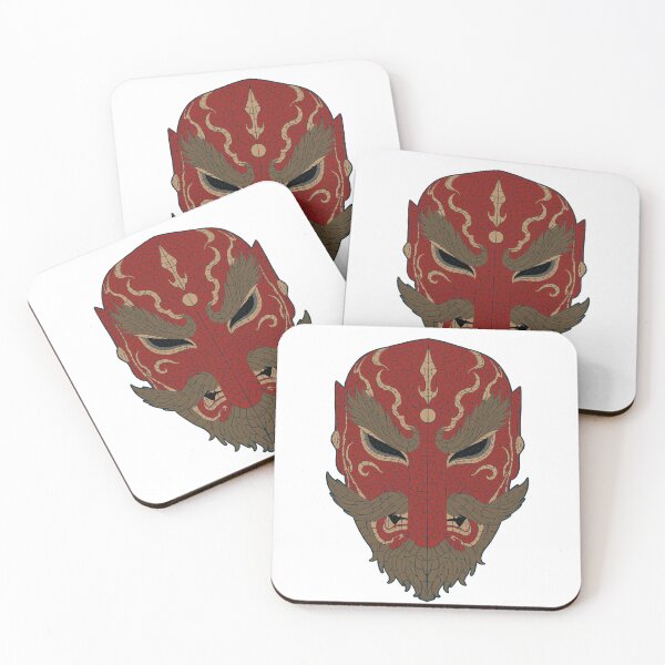 Item preview, Sarutahiko Mask Mosaic Art – Japanese Folklore Inspired Design designed and sold by SandersonStudio.