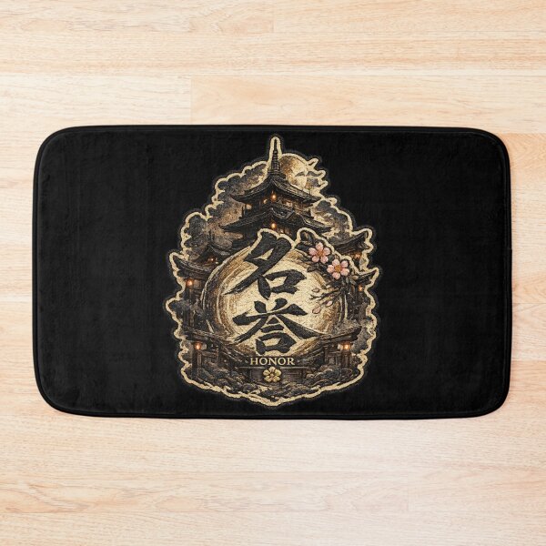 Item preview, 名誉 Honor Embroidered Patch Style Japanese Samurai Aesthetic | Thread Art Sticker designed and sold by Emoji Emblems.