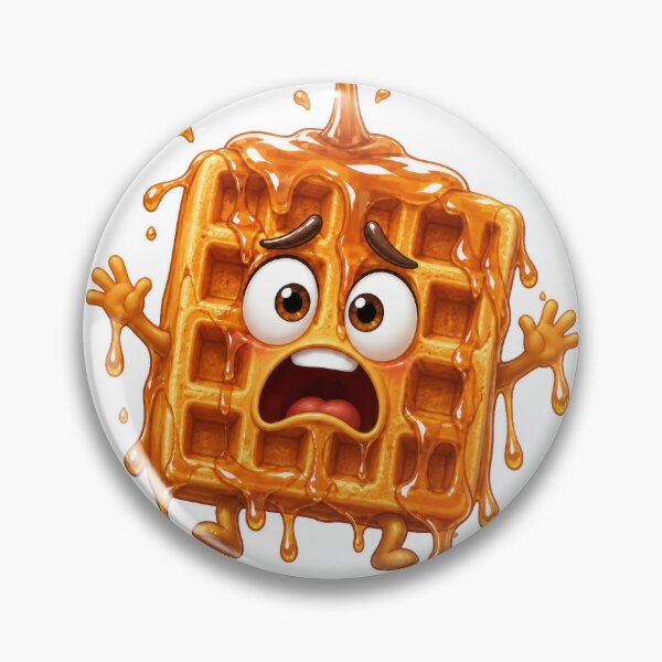 Item preview, Terrified Waffle Cartoon Character Drenched in Syrup designed and sold by jgvisualarts.