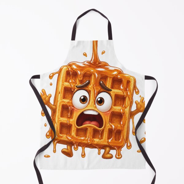 Item preview, Terrified Waffle Cartoon Character Drenched in Syrup designed and sold by jgvisualarts.