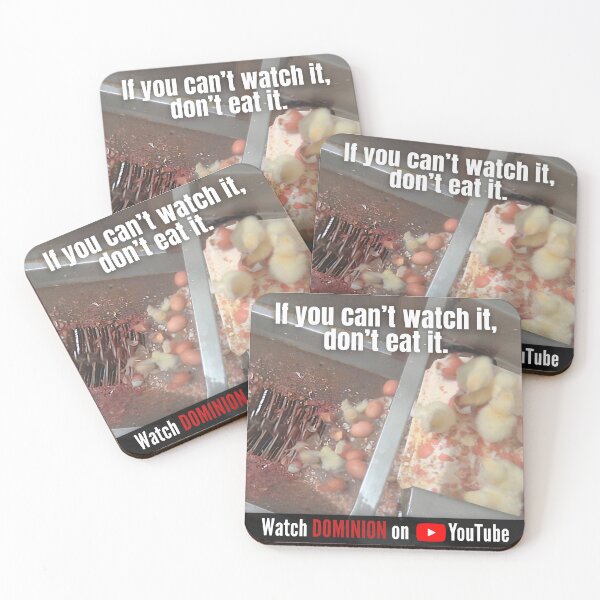 Item preview, If you can’t watch it, don’t eat it. Watch Dominion on YouTube. Vegan sticker designed and sold by vegan4lyfe.