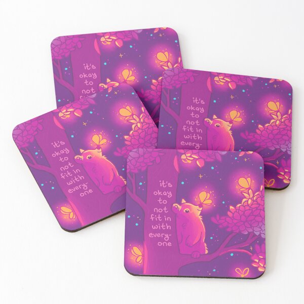 Item preview, "It's Okay to Not Fit In" Bear and Fireflies designed and sold by thelatestkate.