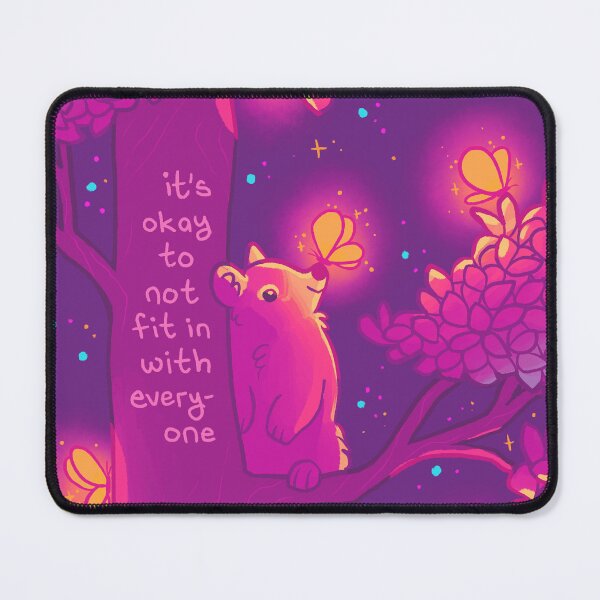Item preview, "It's Okay to Not Fit In" Bear and Fireflies designed and sold by thelatestkate.