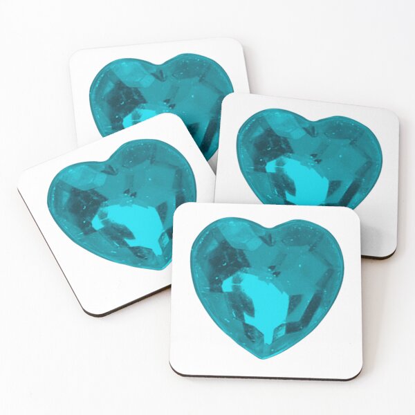 Item preview, Turquoise Crystal Heart | Sparkling Luxury Love Sticker Art designed and sold by Rawafi Art Studio.