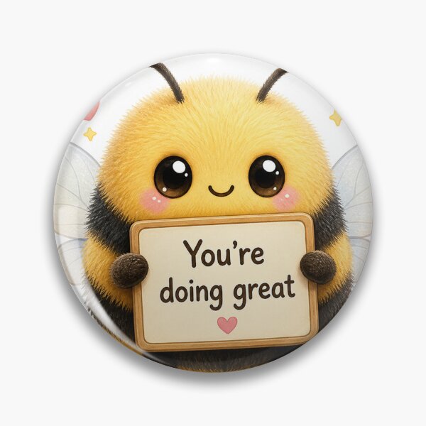Item preview, Cute Bee Says: You´re Doing Great! - Adorable Uplifting Message designed and sold by Clavivs.