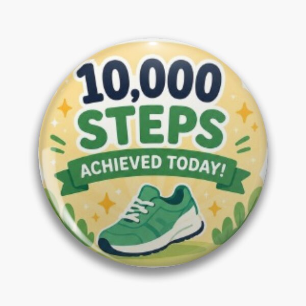 Item preview, Cute Step Goal Achievement Stickers | 10,000 5,000 & 2,000 Steps Badge Pack designed and sold by HOODYBUDSTYLES.