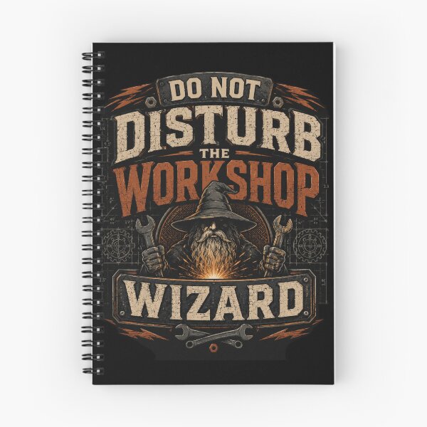 Item preview, Do Not Disturb The Workshop Wizard – Funny Mechanic Magic Vintage Style Design designed and sold by MartBook.