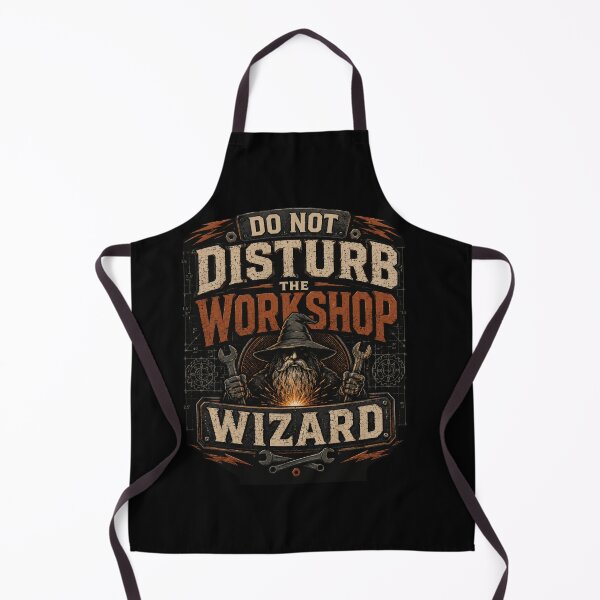 Item preview, Do Not Disturb The Workshop Wizard – Funny Mechanic Magic Vintage Style Design designed and sold by MartBook.