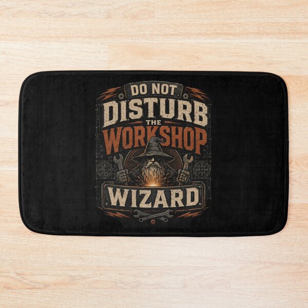 Item preview, Do Not Disturb The Workshop Wizard – Funny Mechanic Magic Vintage Style Design designed and sold by MartBook.