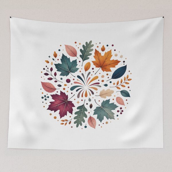 Item preview, Elegant Autumn Leaves Wreath designed and sold by PetalGarden.