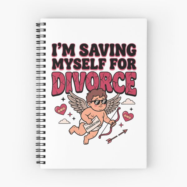 Item preview, Funny Anti-Valentine's Day Cupid Resignation - Saving Myself For Divorce designed and sold by BumbleBloom7.