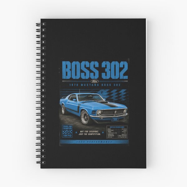 Item preview, 1970 Ford Mustang Boss 302 Grabber Blue Trans-Am Classic Muscle Car Art designed and sold by TheArtOfCar.