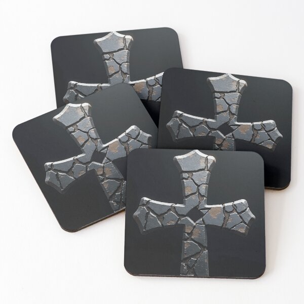 Item preview, Broken Stone Cross Christian Design | Faith Over Fear Cross Artwork designed and sold by CovenantCross.