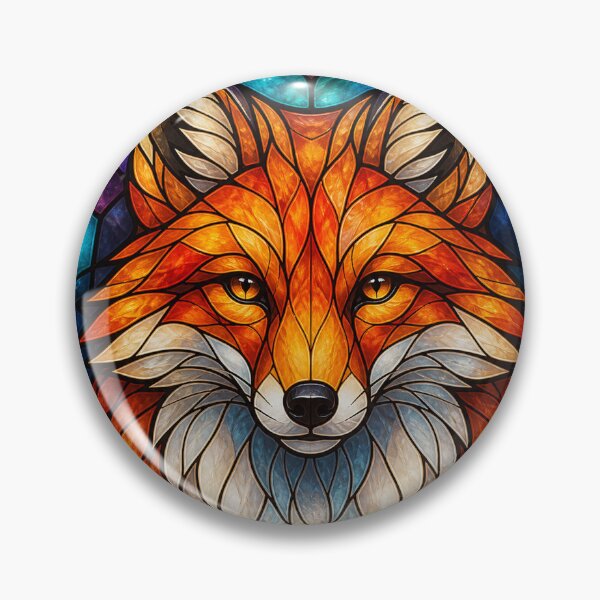 Item preview, Enchanted Fox Stained Glass Art designed and sold by Clavivs.