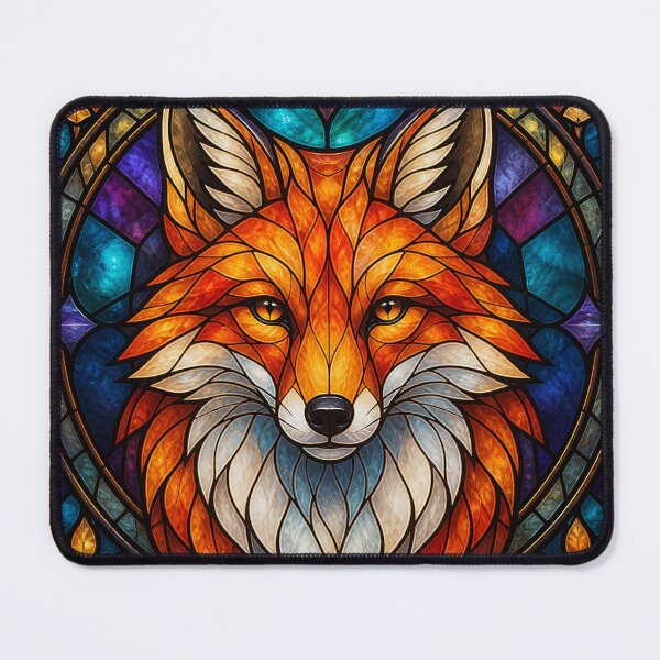 Item preview, Enchanted Fox Stained Glass Art designed and sold by Clavivs.