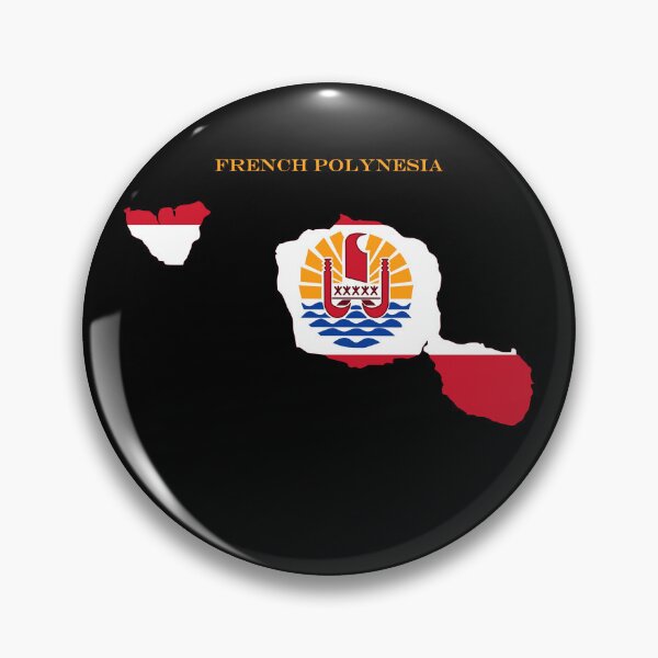 Item preview, French Polynesia Map Flag Silhouette South Pacific Travel Pride Gift designed and sold by NTGUILTY.