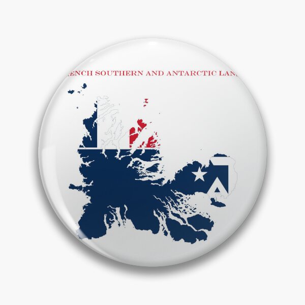 Item preview, French Southern and Antarctic Lands Map Flag Silhouette TAAF Travel Pride Gift designed and sold by NTGUILTY.