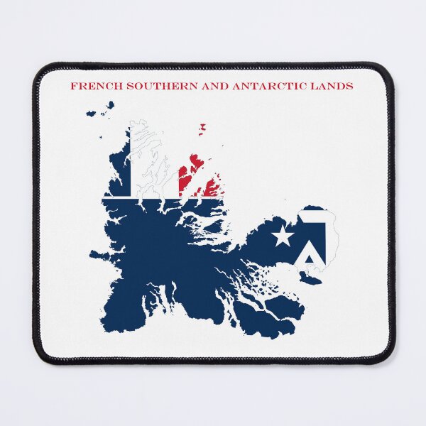 Item preview, French Southern and Antarctic Lands Map Flag Silhouette TAAF Travel Pride Gift designed and sold by NTGUILTY.