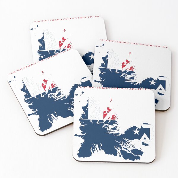 Item preview, French Southern and Antarctic Lands Map Flag Silhouette TAAF Travel Pride Gift designed and sold by NTGUILTY.