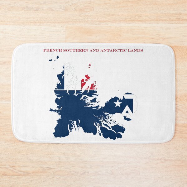 Item preview, French Southern and Antarctic Lands Map Flag Silhouette TAAF Travel Pride Gift designed and sold by NTGUILTY.