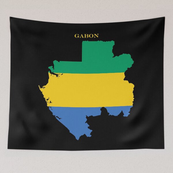 Item preview, Gabon Map Flag Silhouette Central Africa Travel Pride Gift designed and sold by NTGUILTY.